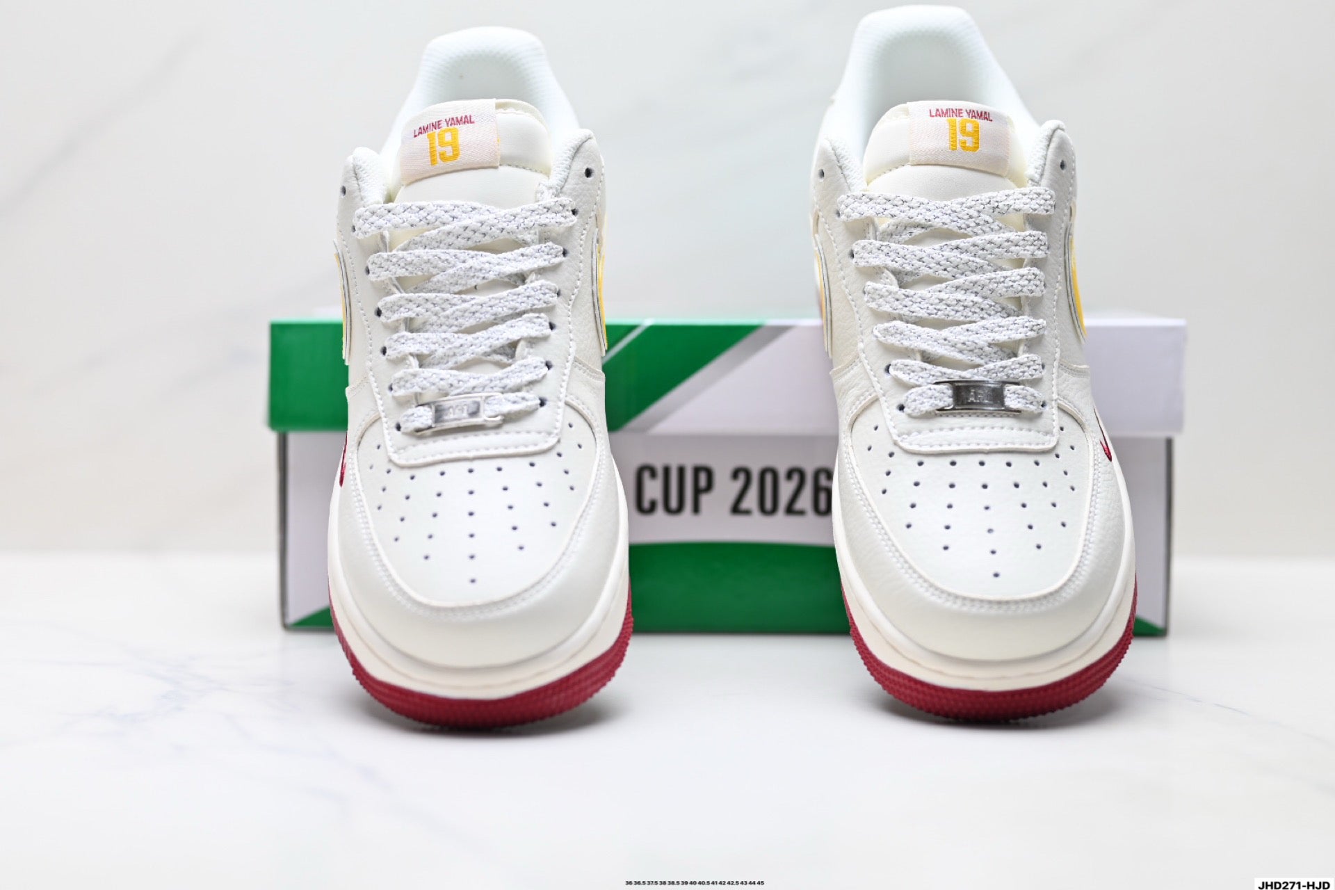 Nike Air Force 1 Low Spain-Inspired | White Yellow Red Leather Sneakers