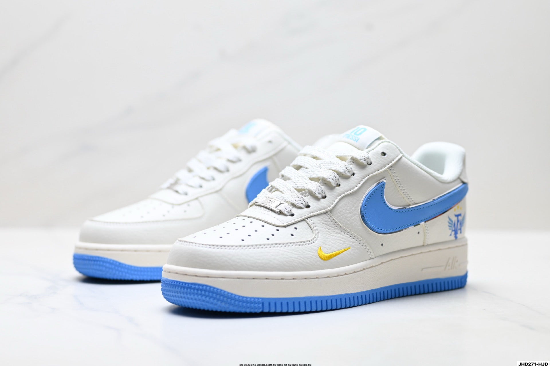Nike Air Force 1 Low Sky Blue Edition | White Leather Sneakers