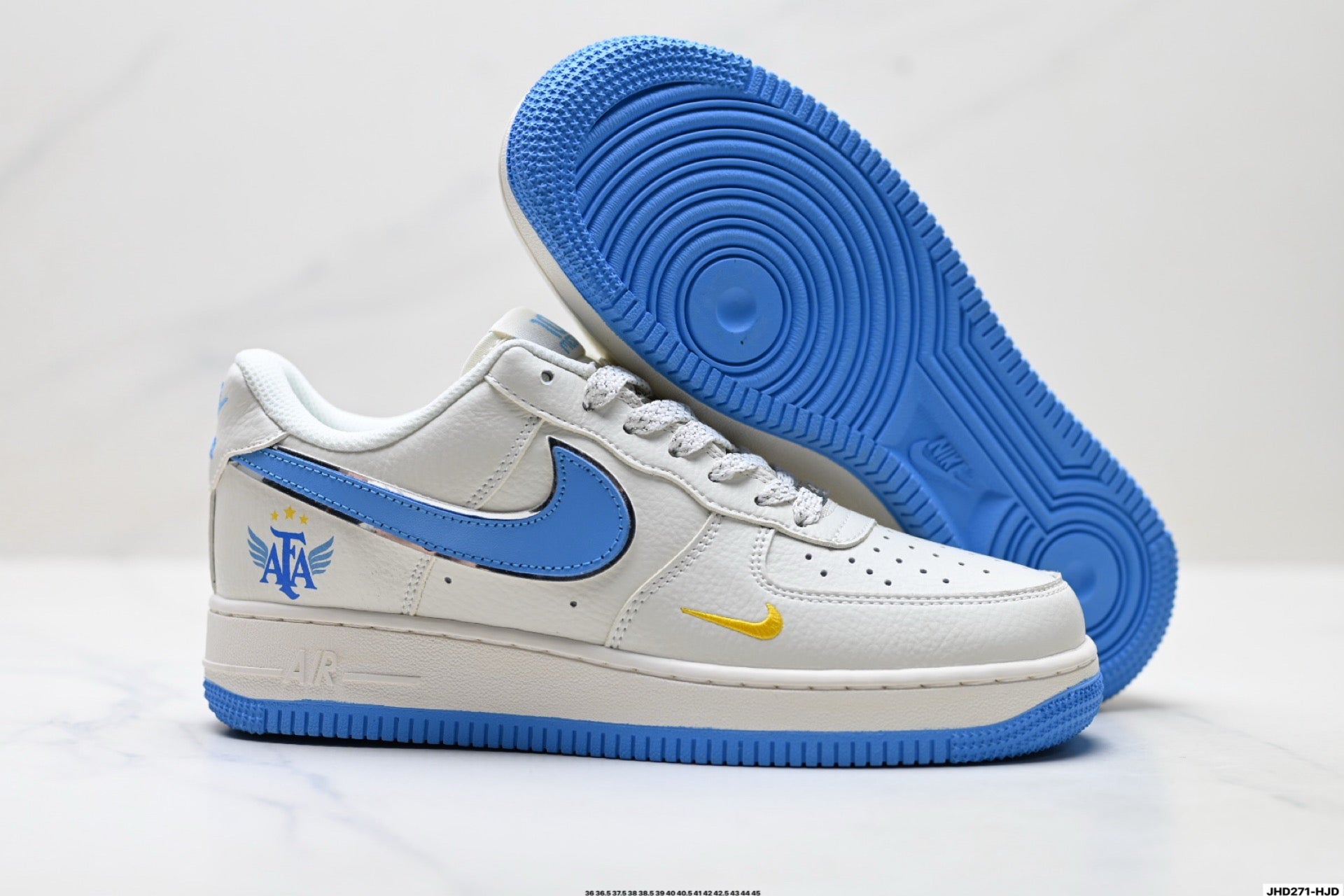 Nike Air Force 1 Low Sky Blue Edition | White Leather Sneakers