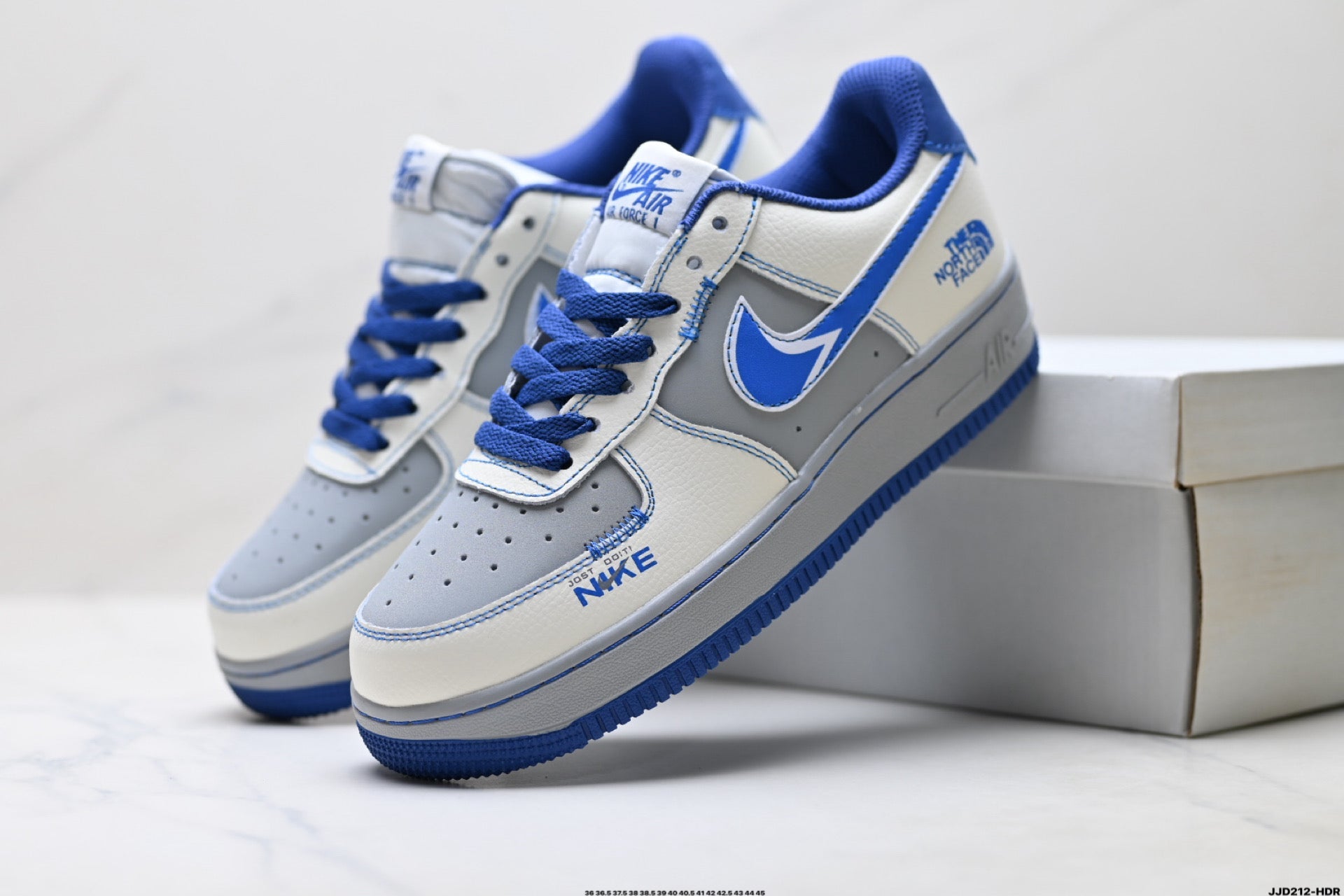 Nike Air Force 1 Low Blue & White Collection | Classic Leather Sneakers