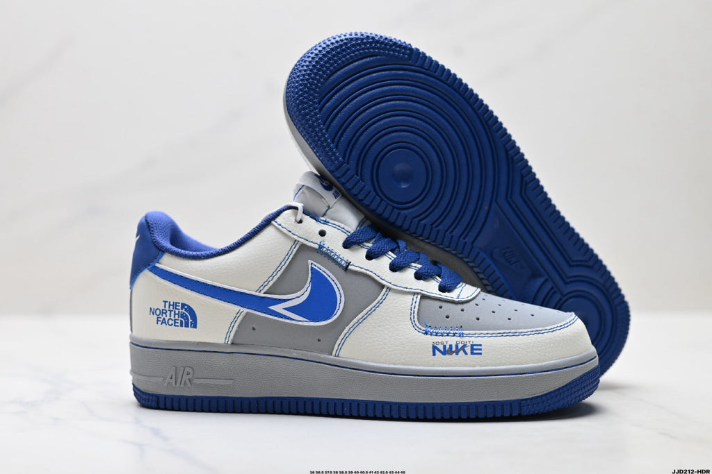Nike Air Force 1 Low Blue & White Collection | Classic Leather Sneakers
