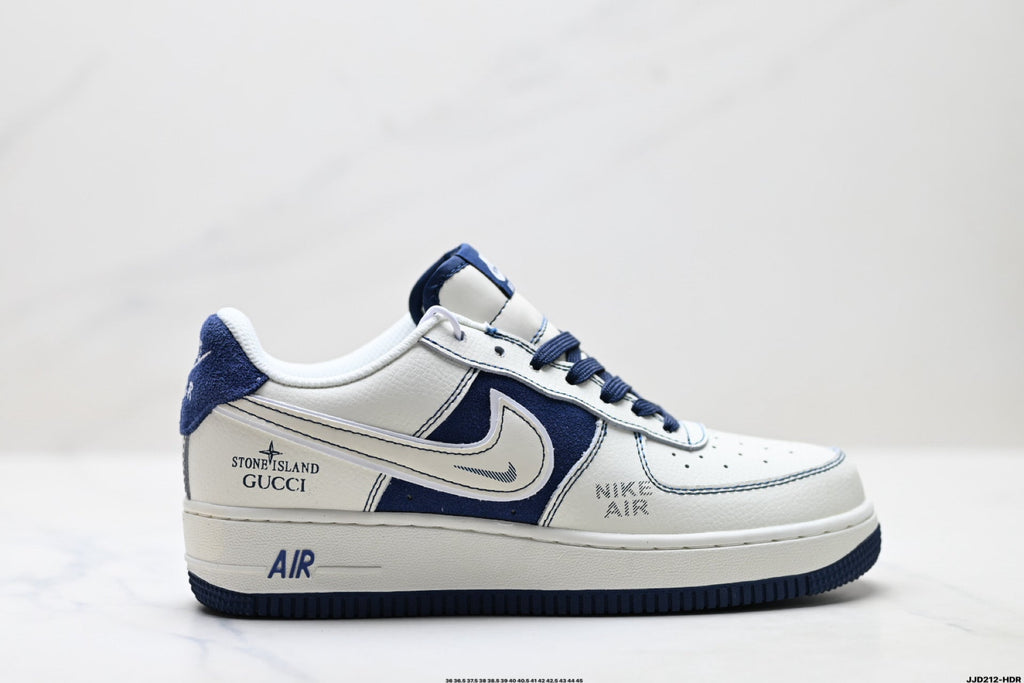 Nike Air Force 1 Low Blue & White Collection | Classic Leather Sneakers