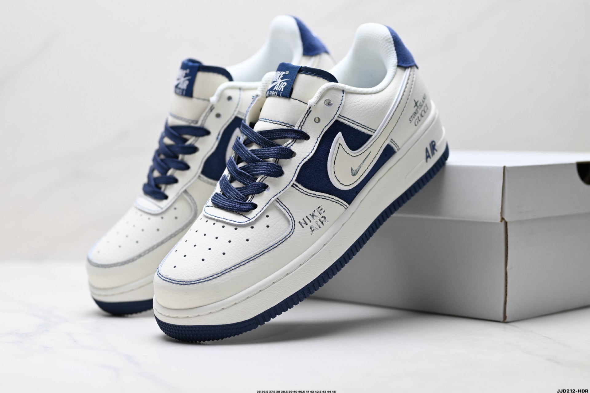 Nike Air Force 1 Low Blue & White Collection | Classic Leather Sneakers