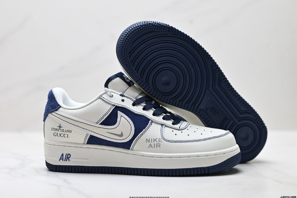 Nike Air Force 1 Low Blue & White Collection | Classic Leather Sneakers