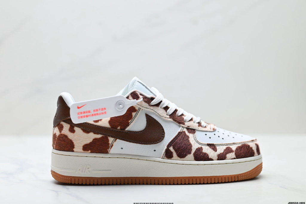 Nike Air Force 1 Low Cow Print | Brown Leather Sneakers