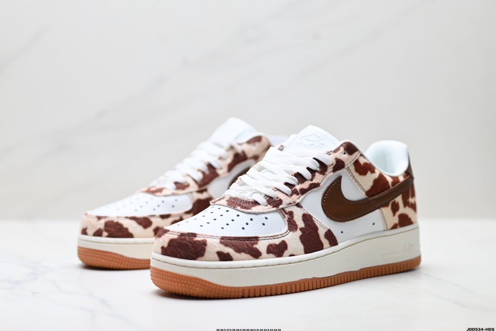 Nike Air Force 1 Low Cow Print | Brown Leather Sneakers