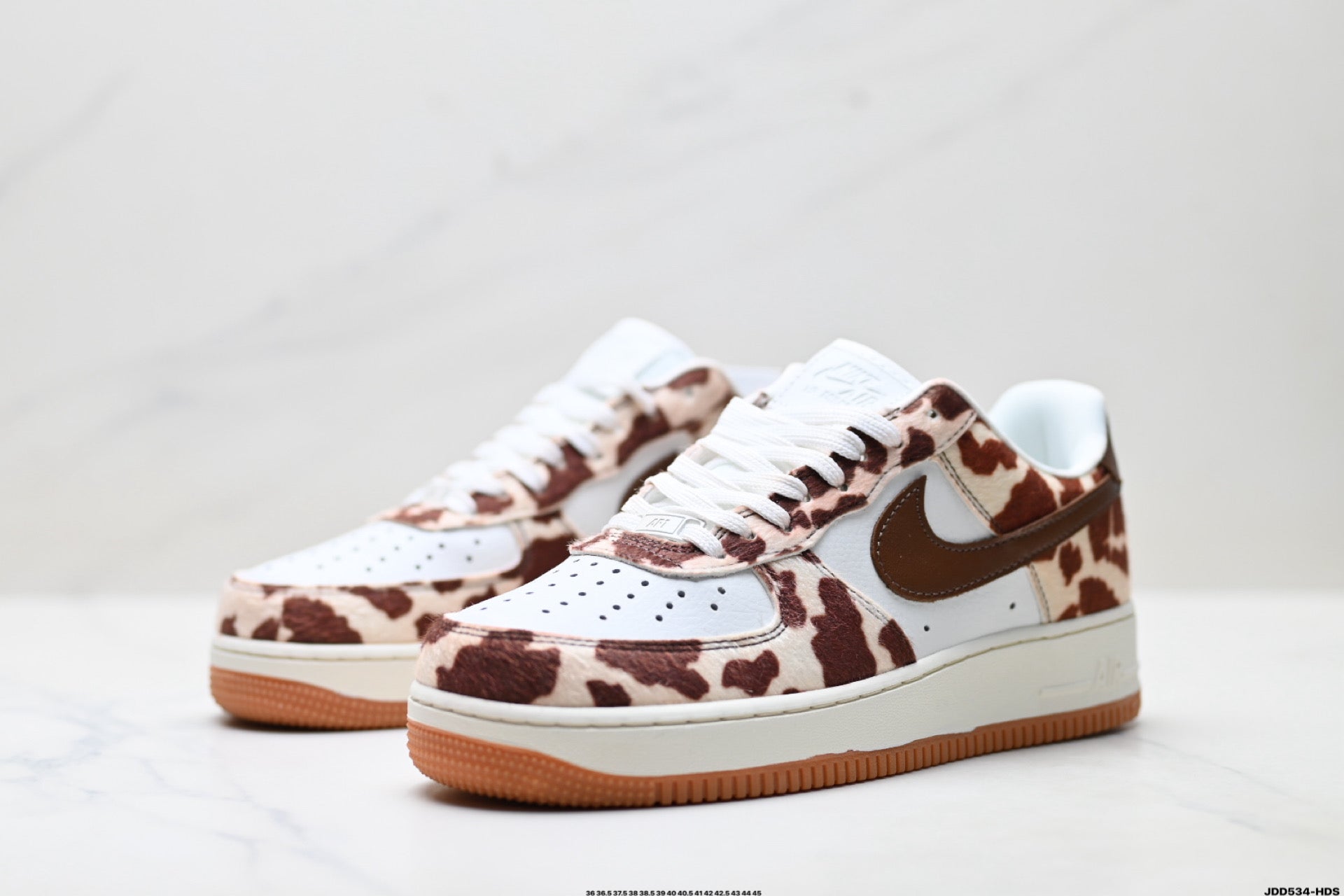 Nike Air Force 1 Low Cow Print | Brown Leather Sneakers