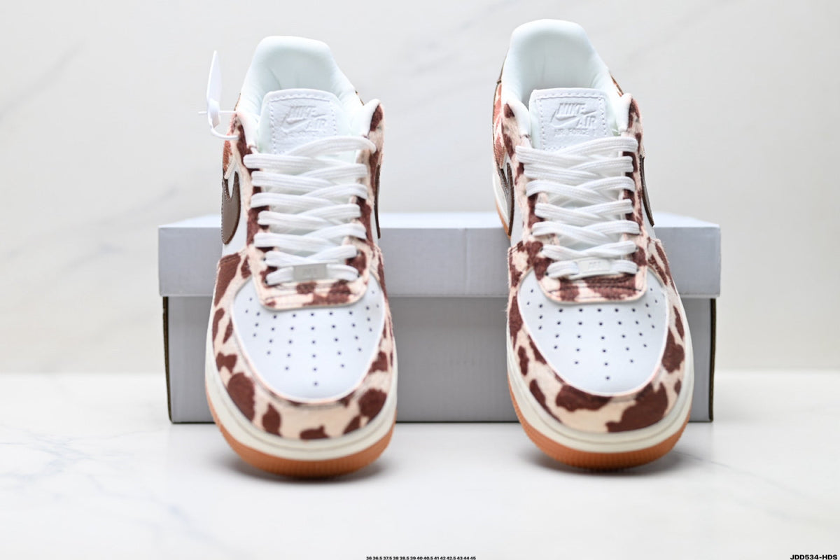 Nike Air Force 1 Low Cow Print | Brown Leather Sneakers