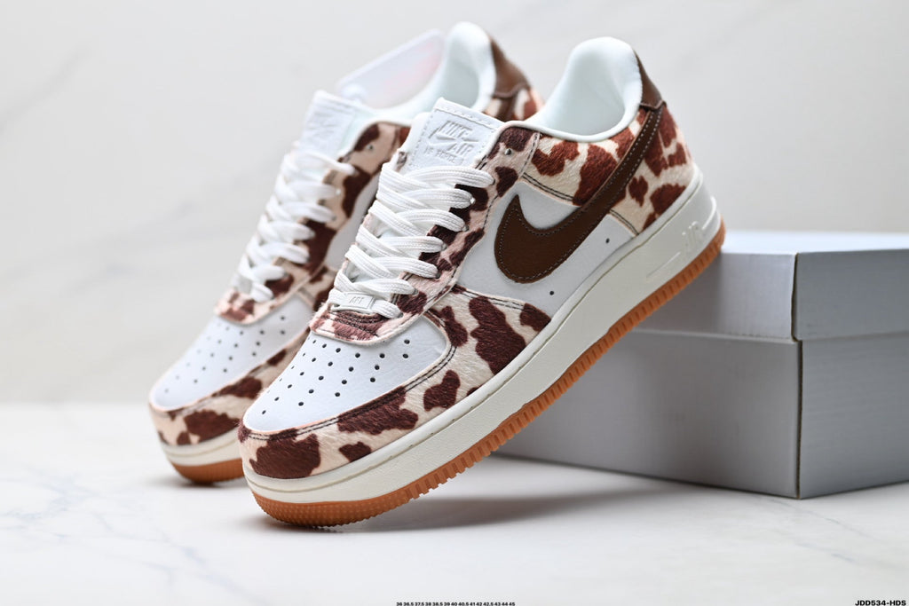 Nike Air Force 1 Low Cow Print | Brown Leather Sneakers