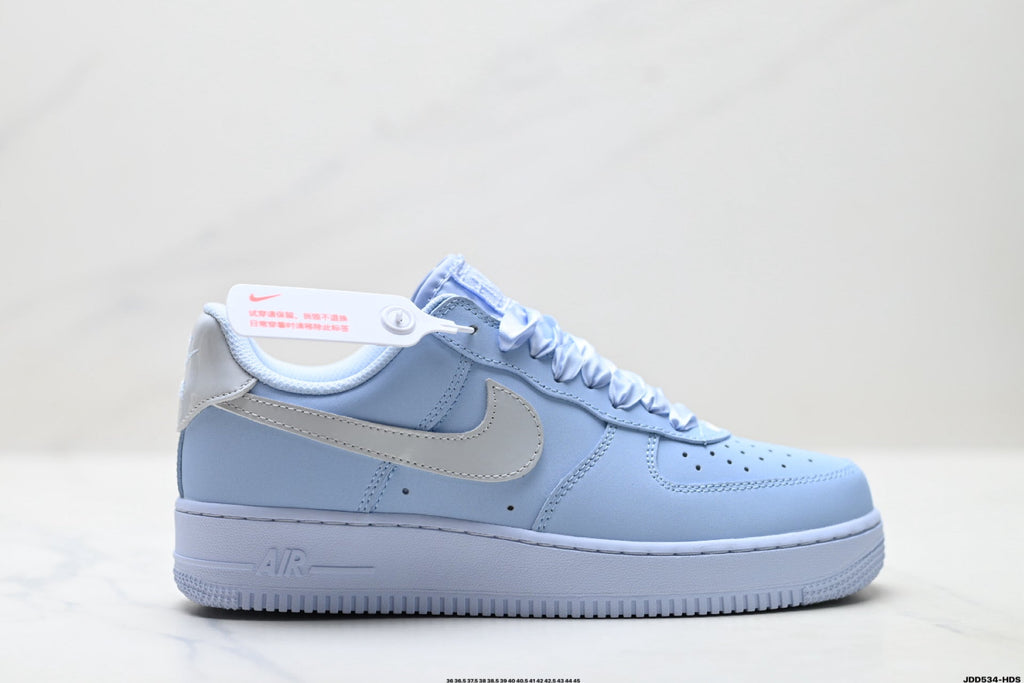 Nike Air Force 1 Low Baby Blue | Satin Lace Leather Sneakers