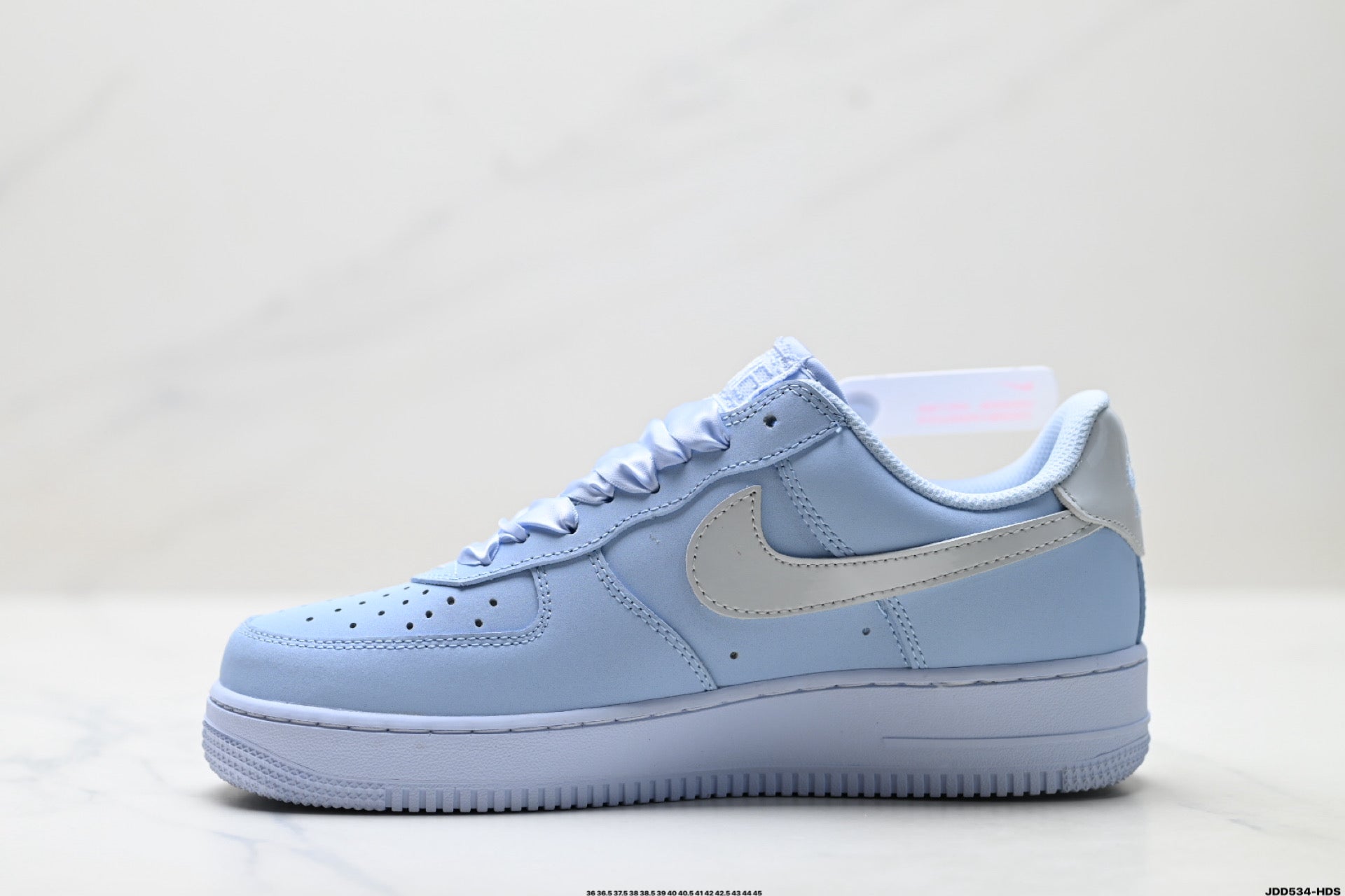 Nike Air Force 1 Low Baby Blue | Satin Lace Leather Sneakers