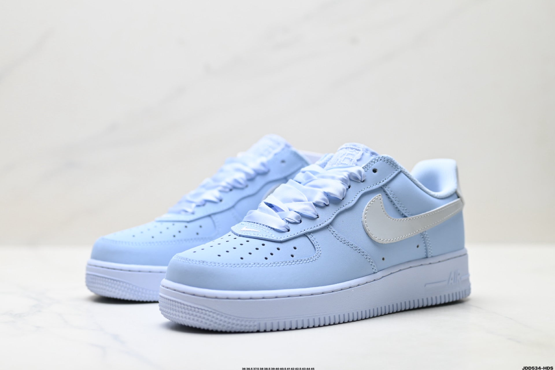 Nike Air Force 1 Low Baby Blue | Satin Lace Leather Sneakers