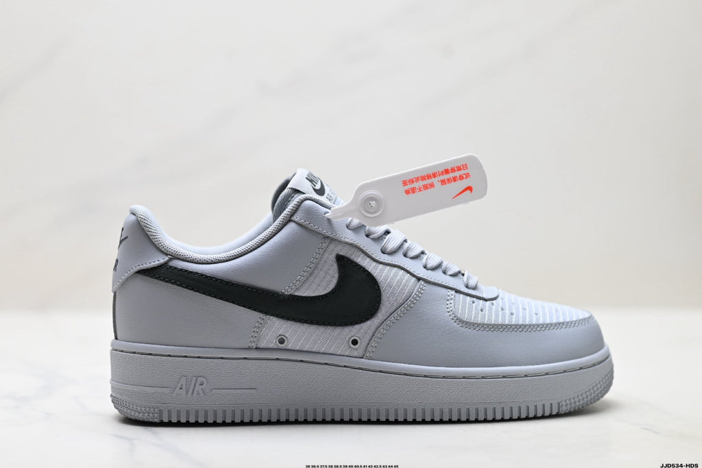 Nike Air Force 1 Low Monochrome | White Grey Textile Sneakers