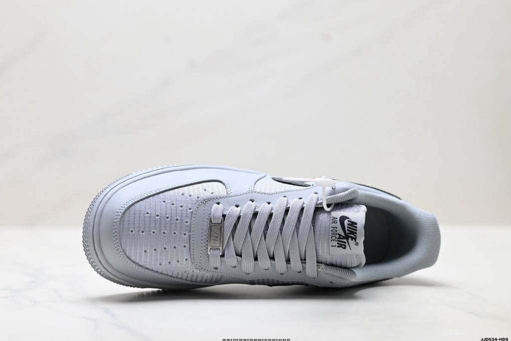 Nike Air Force 1 Low Monochrome | White Grey Textile Sneakers