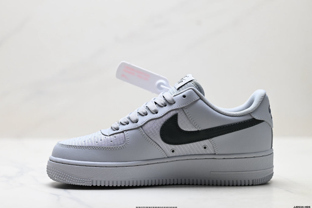 Nike Air Force 1 Low Monochrome | White Grey Textile Sneakers