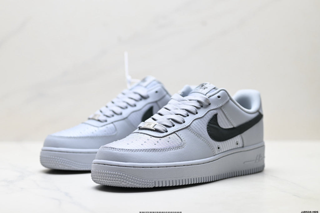 Nike Air Force 1 Low Monochrome | White Grey Textile Sneakers