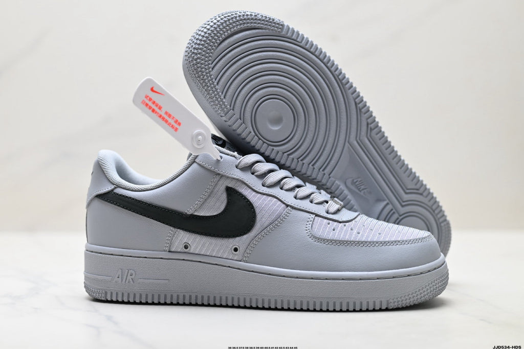 Nike Air Force 1 Low Monochrome | White Grey Textile Sneakers