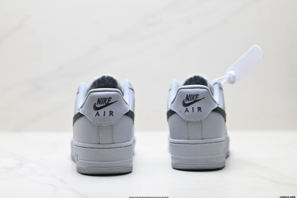 Nike Air Force 1 Low Monochrome | White Grey Textile Sneakers