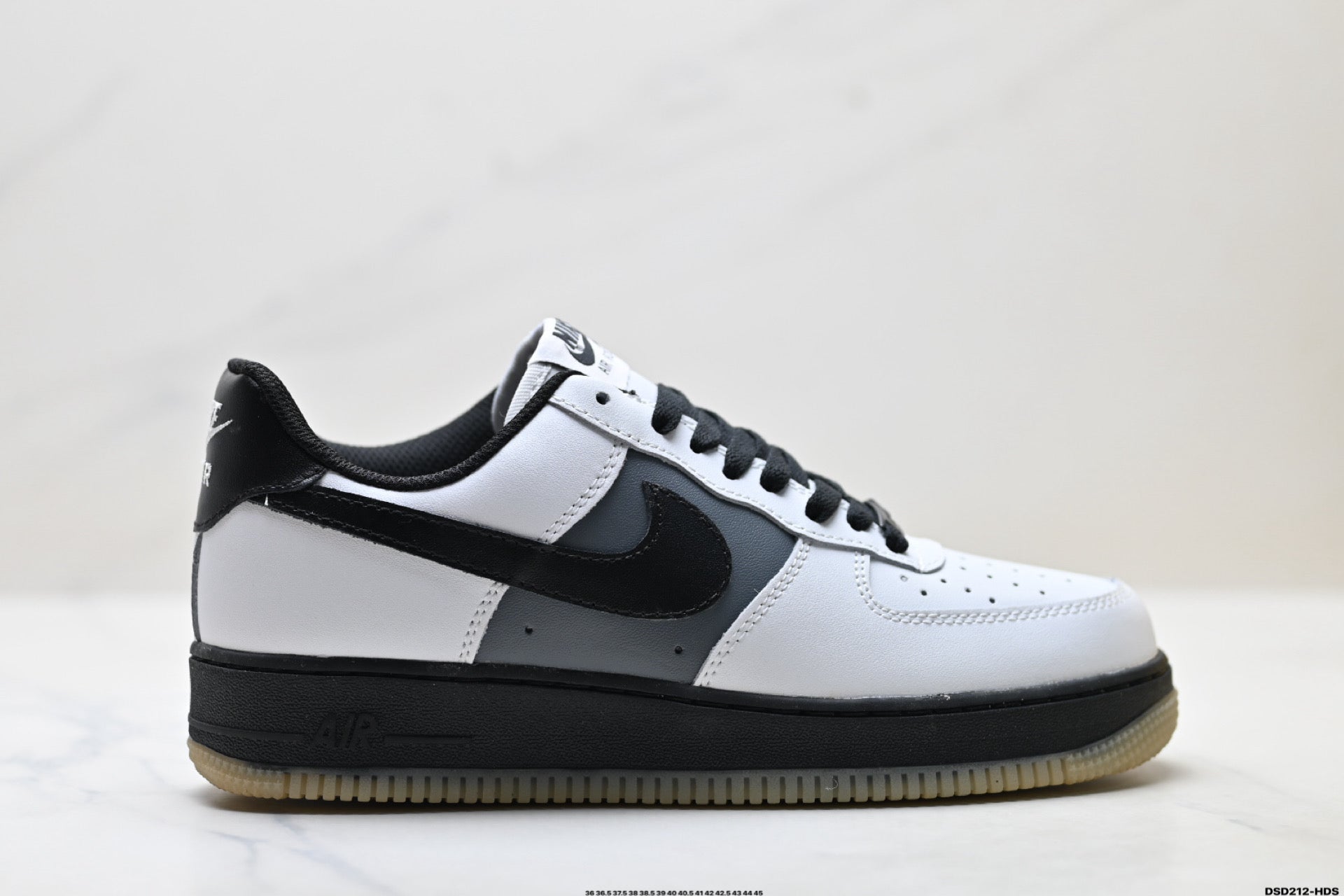 Nike Air Force 1 Low White Black Gum | Leather Sneakers