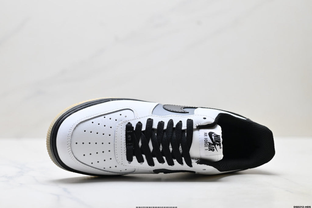 Nike Air Force 1 Low White Black Gum | Leather Sneakers
