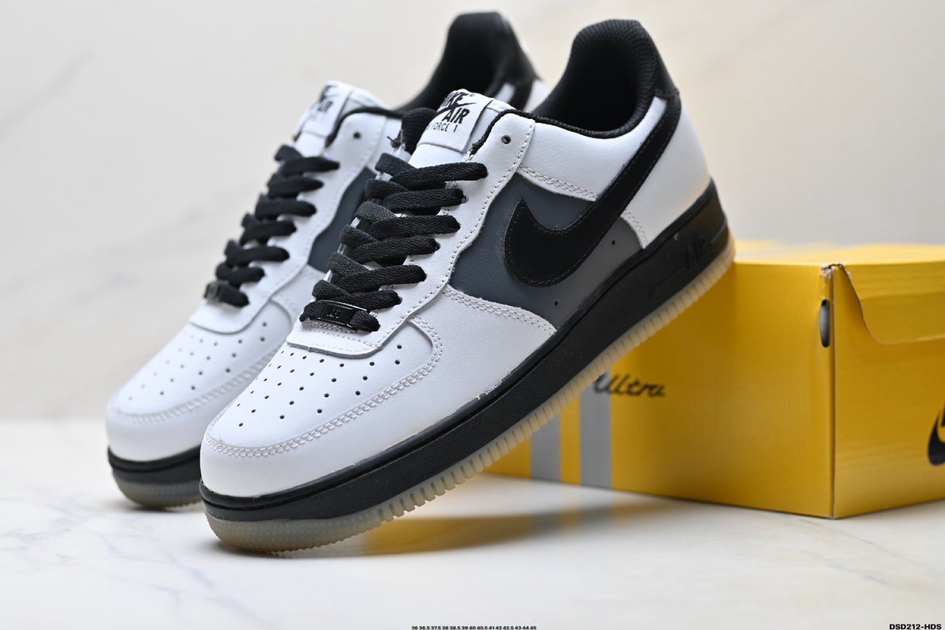Nike Air Force 1 Low White Black Gum | Leather Sneakers