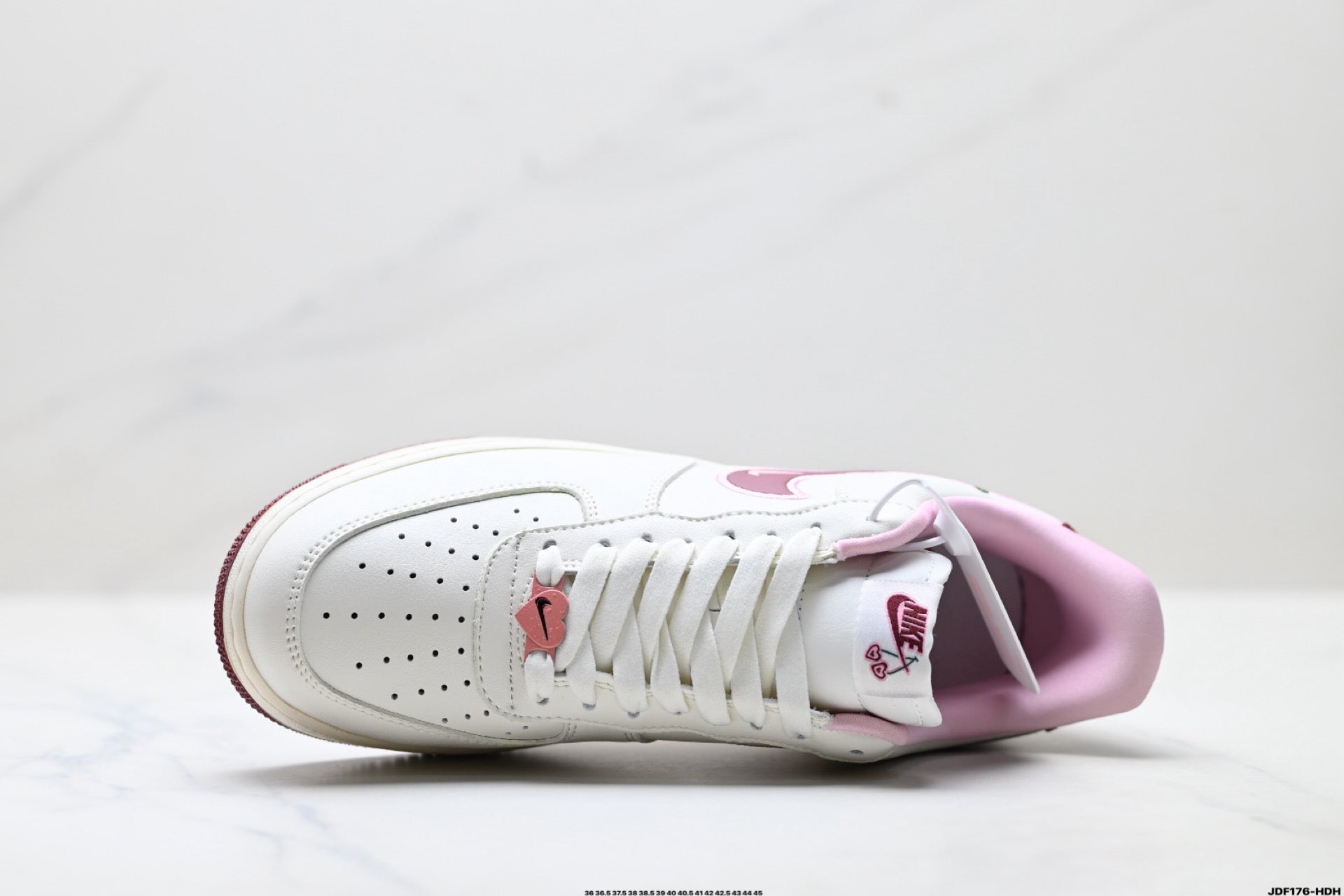 Nike Air Force 1 Low Cherry Embroidery | White Cherry Red Leather Sneakers