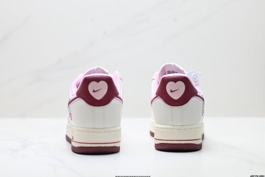 Nike Air Force 1 Low Cherry Embroidery | White Cherry Red Leather Sneakers