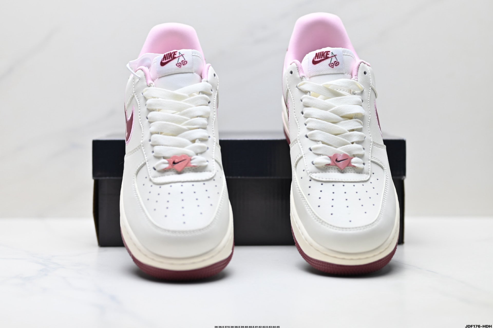 Nike Air Force 1 Low Cherry Embroidery | White Cherry Red Leather Sneakers