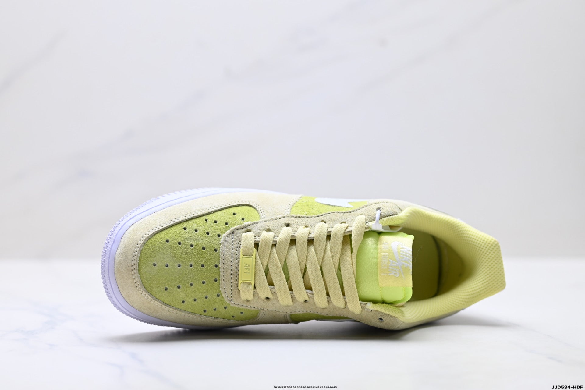 Nike Air Force 1 Low Lemon Yellow | Suede Leather Sneakers