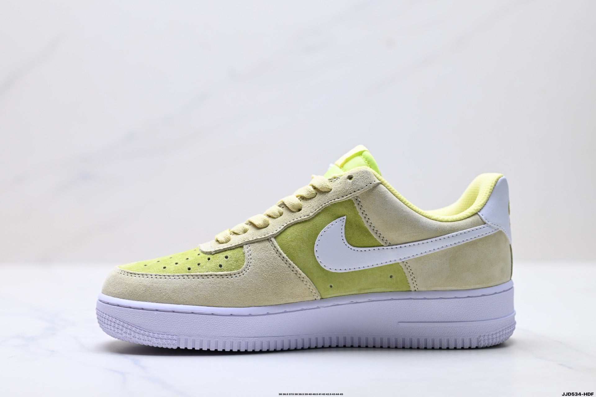 Nike Air Force 1 Low Lemon Yellow | Suede Leather Sneakers