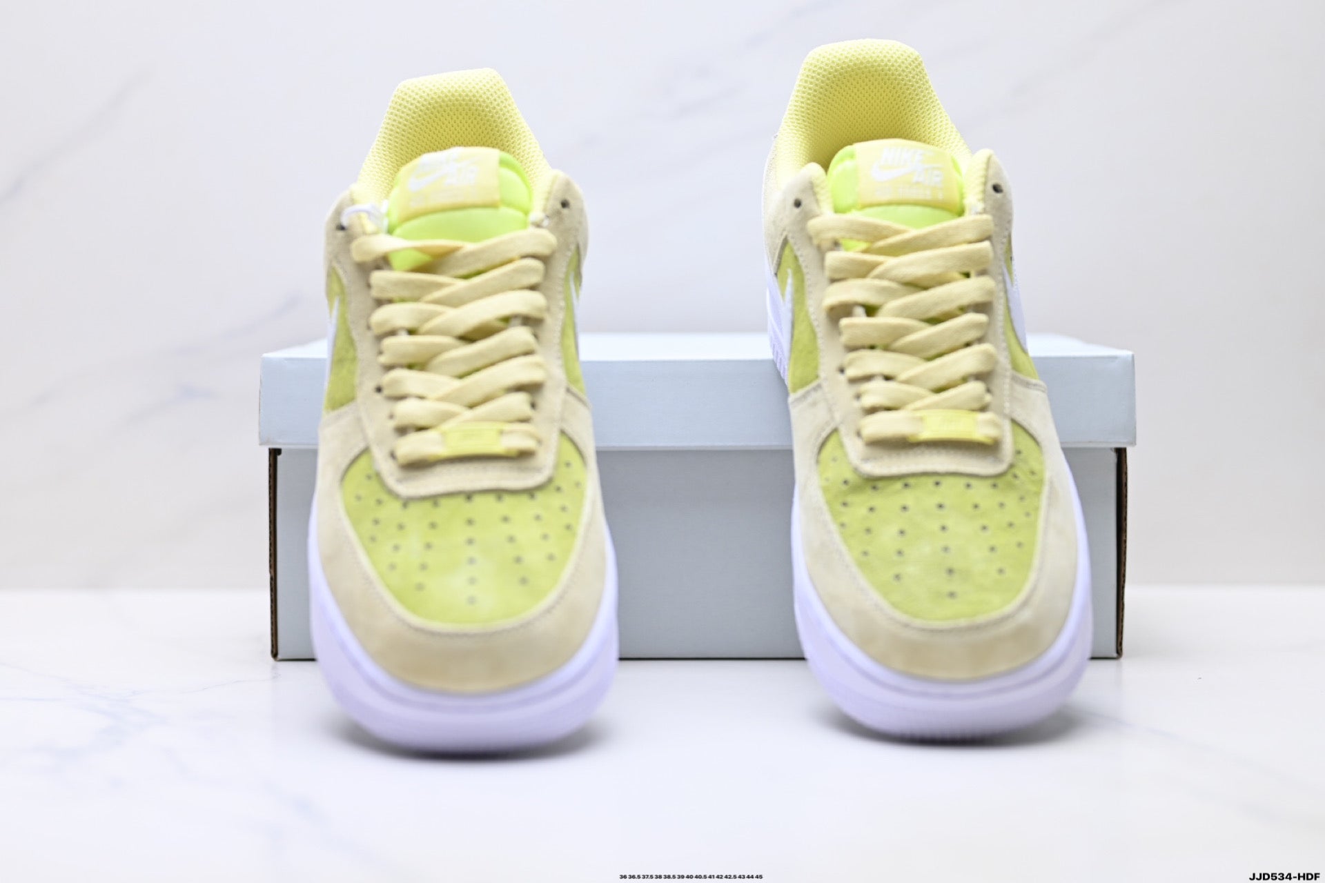 Nike Air Force 1 Low Lemon Yellow | Suede Leather Sneakers