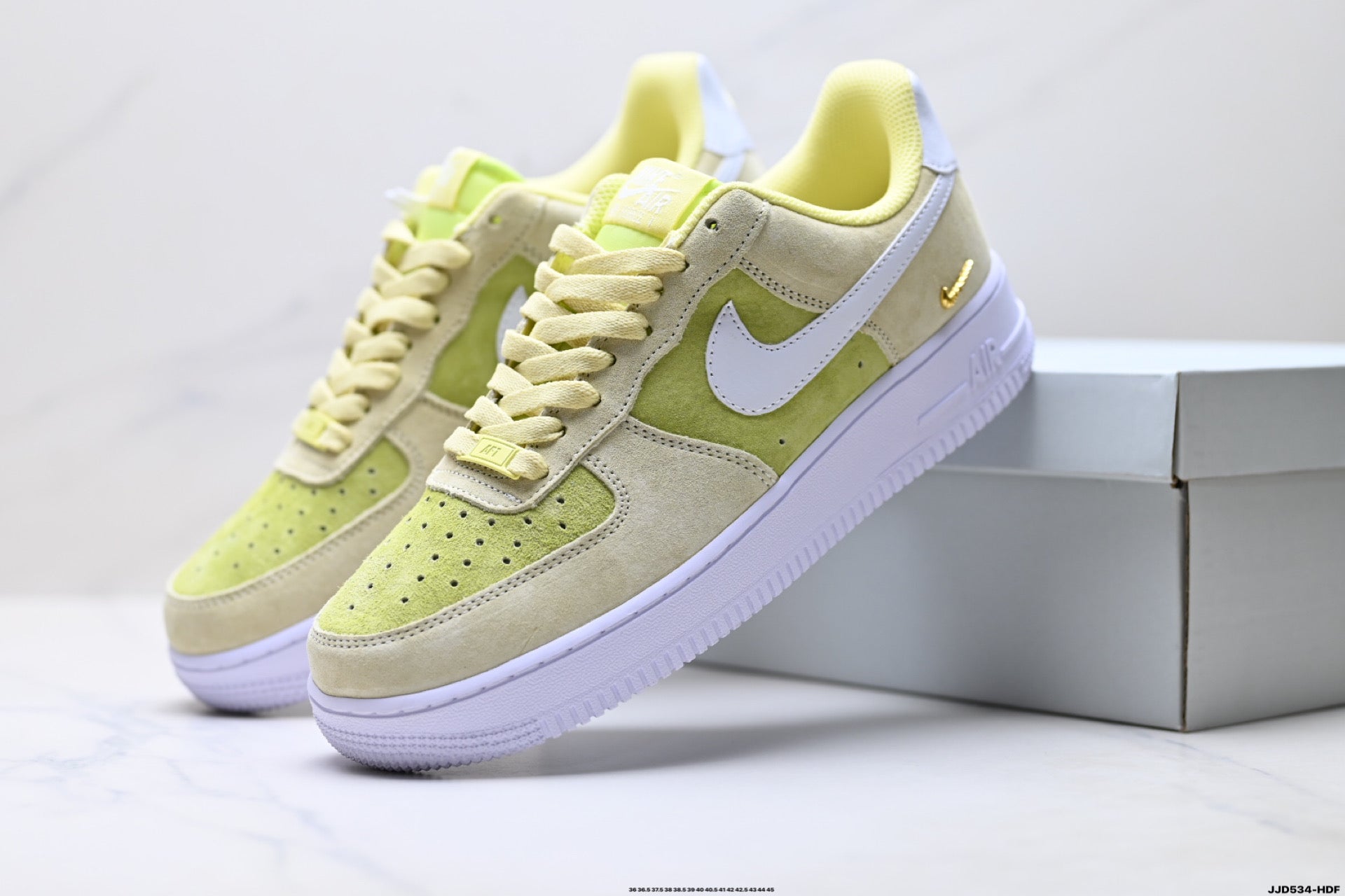 Nike Air Force 1 Low Lemon Yellow | Suede Leather Sneakers