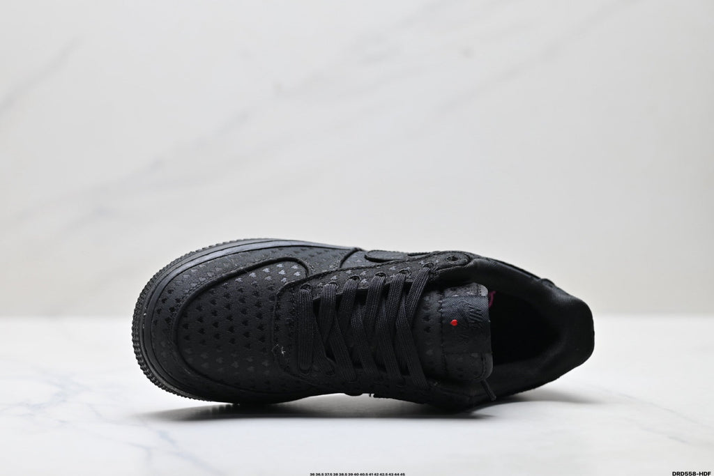 Nike Air Force 1 Low Triple Black | Jacquard Leather Sneakers