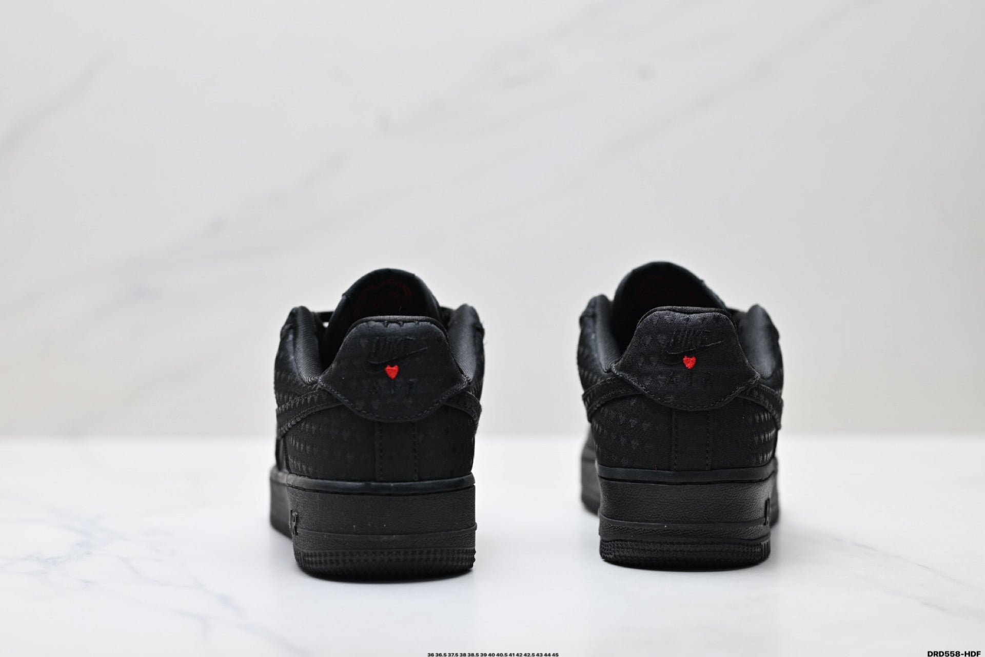 Nike Air Force 1 Low Triple Black | Jacquard Leather Sneakers