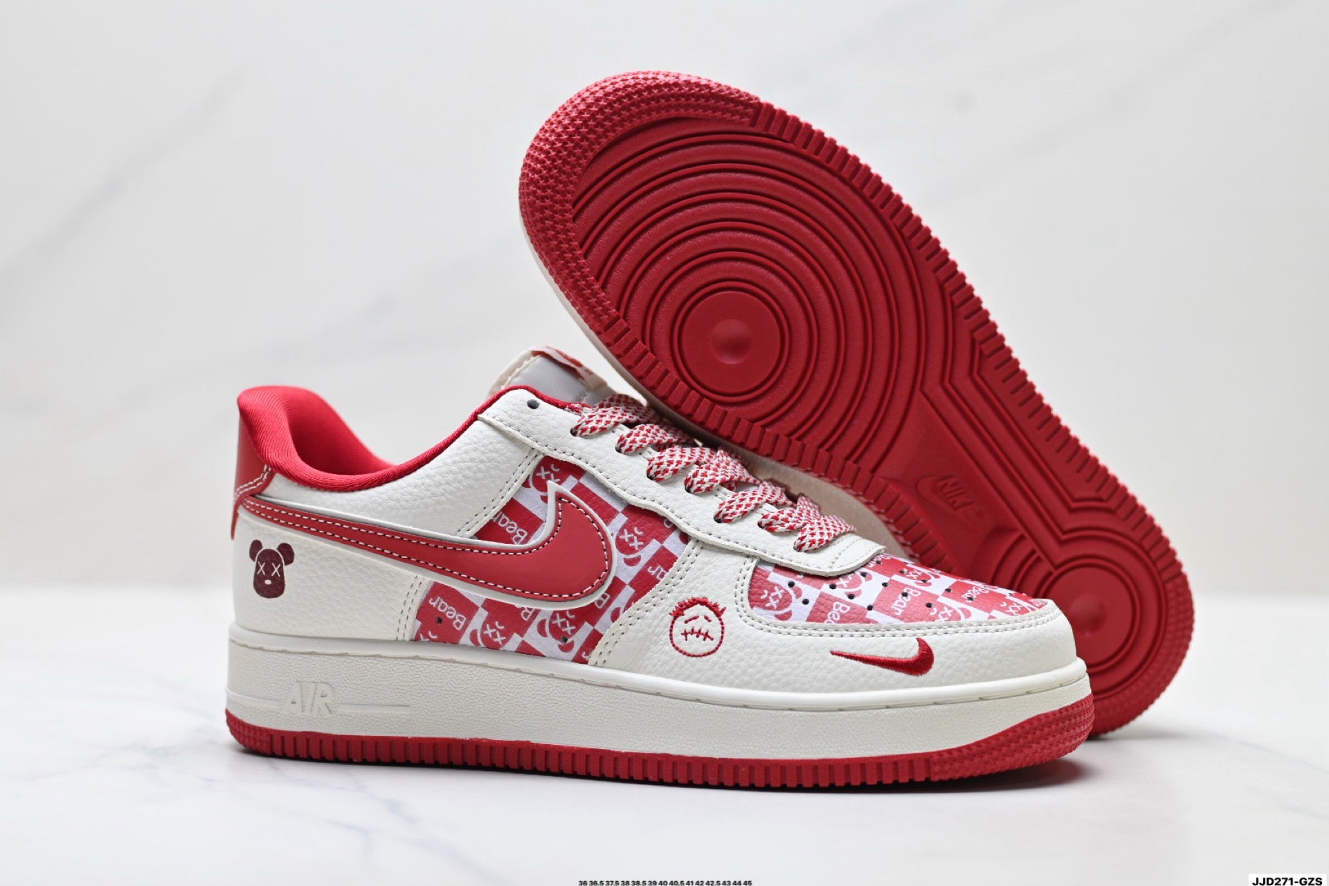 Nike Air Force 1 Low Graphic Check Collection | Premium Leather Sneakers