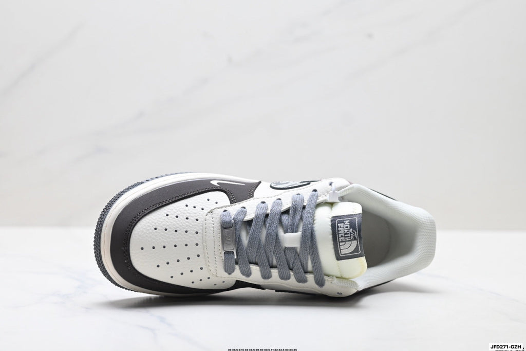 Nike Air Force 1 Low Outdoor Graphic | Grey White Leather Sneakers