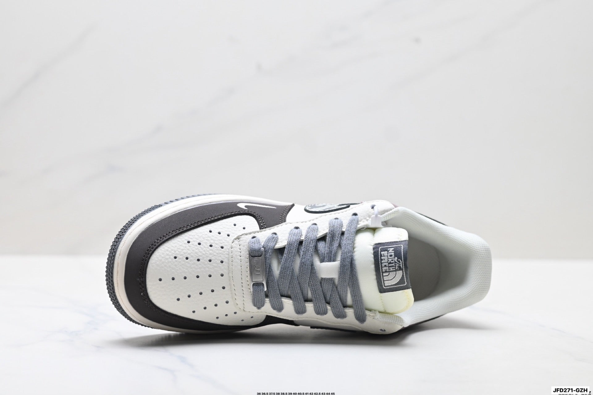 Nike Air Force 1 Low Outdoor Graphic | Grey White Leather Sneakers