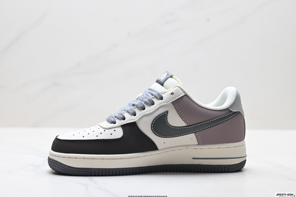Nike Air Force 1 Low Outdoor Graphic | Grey White Leather Sneakers
