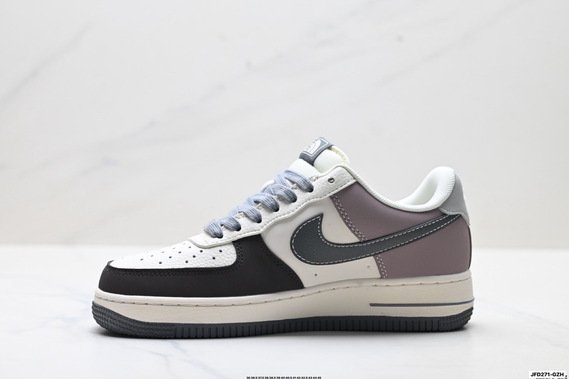 Nike Air Force 1 Low Outdoor Graphic | Grey White Leather Sneakers