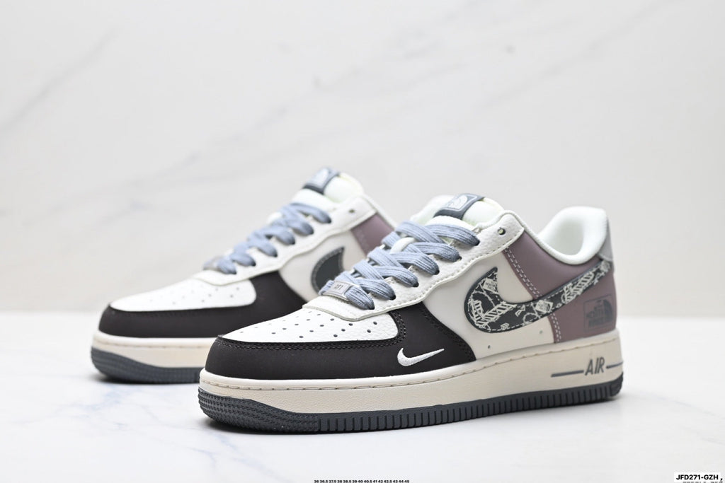 Nike Air Force 1 Low Outdoor Graphic | Grey White Leather Sneakers