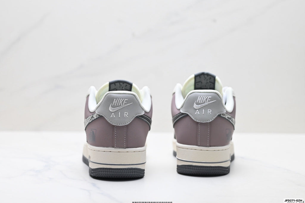 Nike Air Force 1 Low Outdoor Graphic | Grey White Leather Sneakers