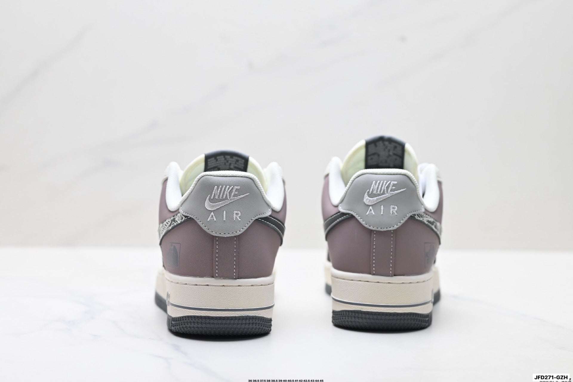Nike Air Force 1 Low Outdoor Graphic | Grey White Leather Sneakers