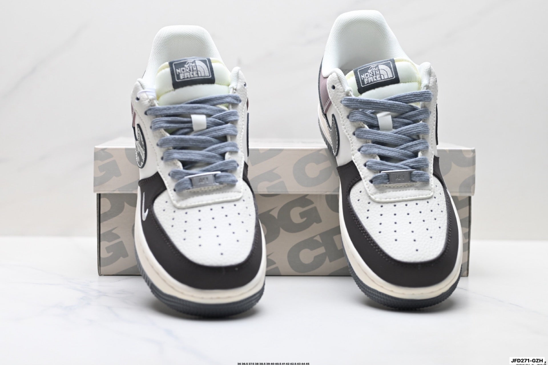 Nike Air Force 1 Low Outdoor Graphic | Grey White Leather Sneakers