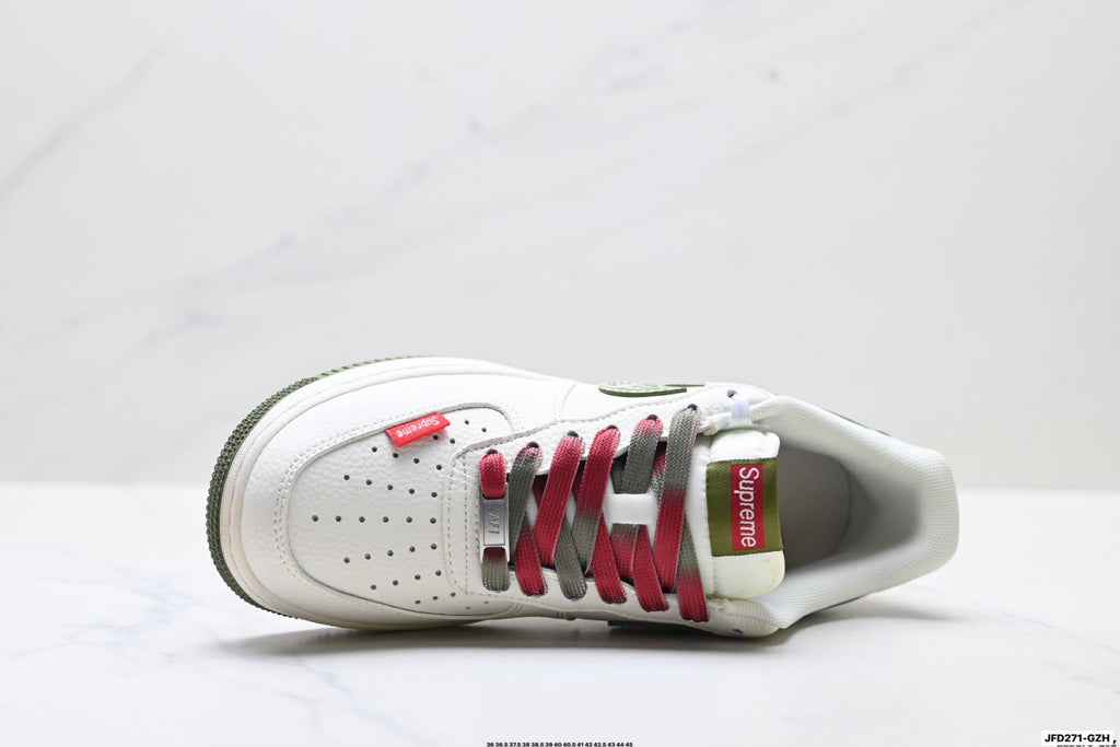 Nike Air Force 1 Low Olive Vintage Graphic | Premium Leather Sneakers