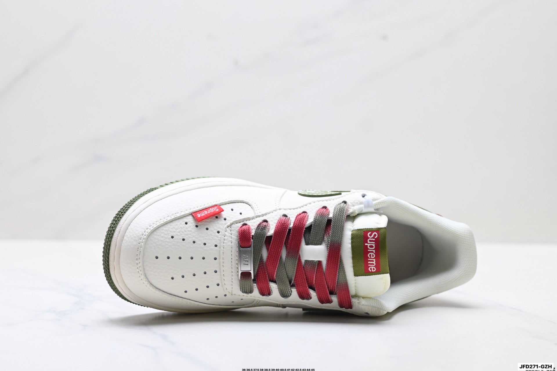 Nike Air Force 1 Low Olive Vintage Graphic | Premium Leather Sneakers