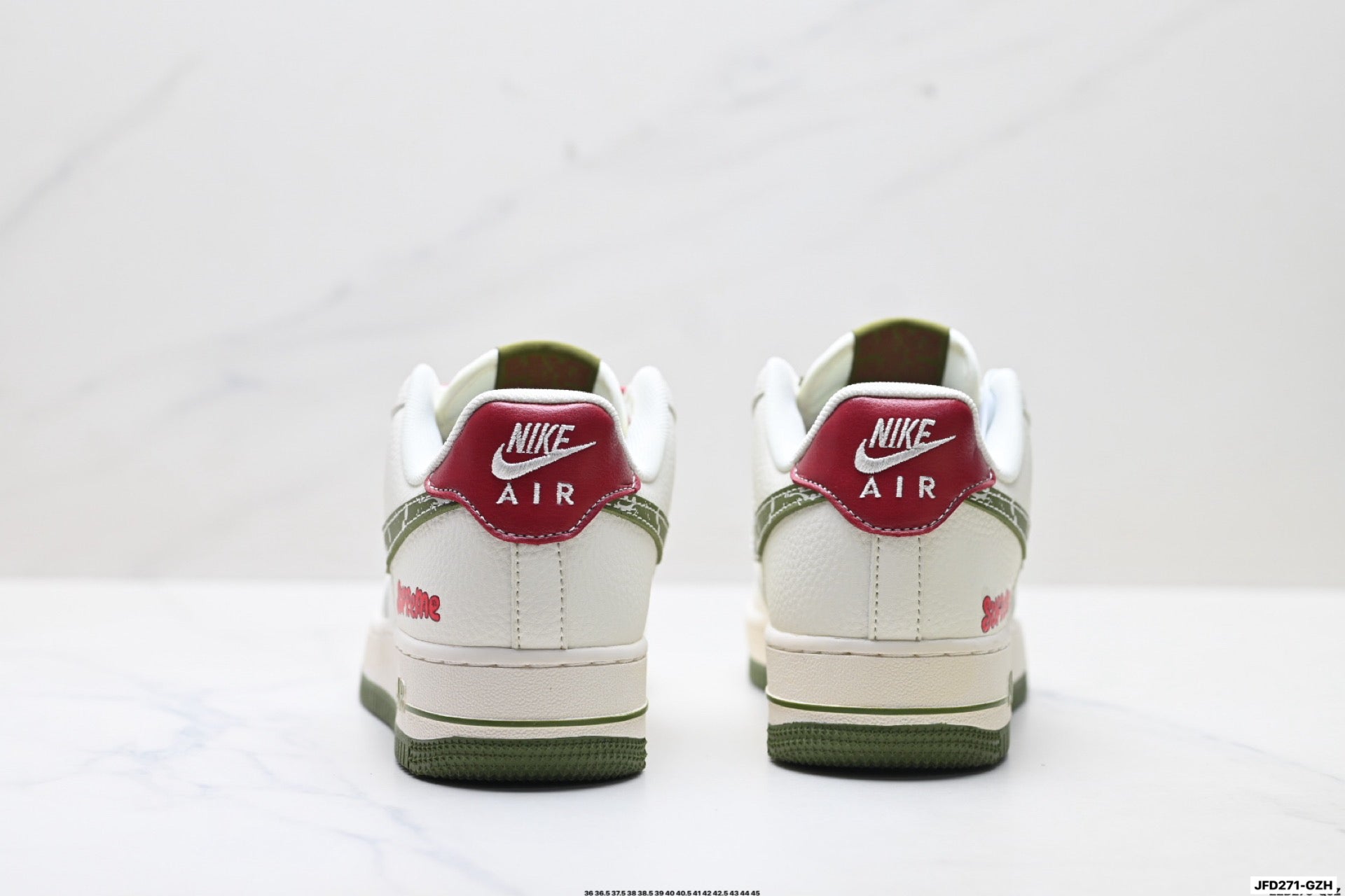 Nike Air Force 1 Low Olive Vintage Graphic | Premium Leather Sneakers