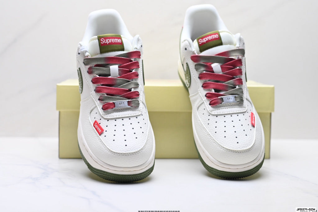 Nike Air Force 1 Low Olive Vintage Graphic | Premium Leather Sneakers