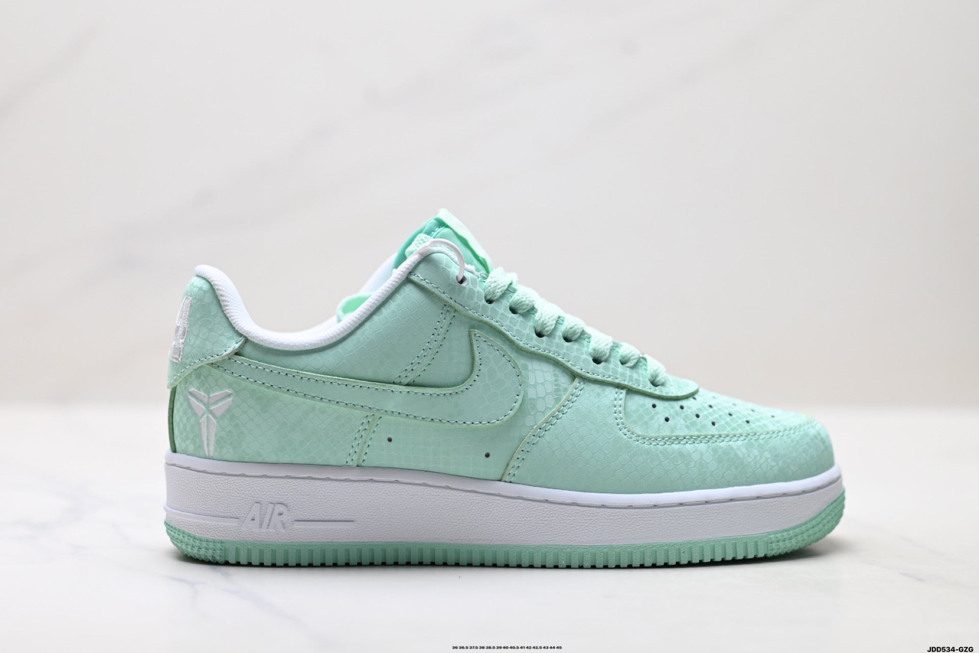 Nike Air Force 1 Low Mint Green | Snake Embossed Leather Sneakers