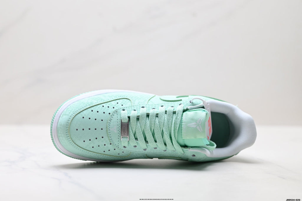 Nike Air Force 1 Low Mint Green | Snake Embossed Leather Sneakers