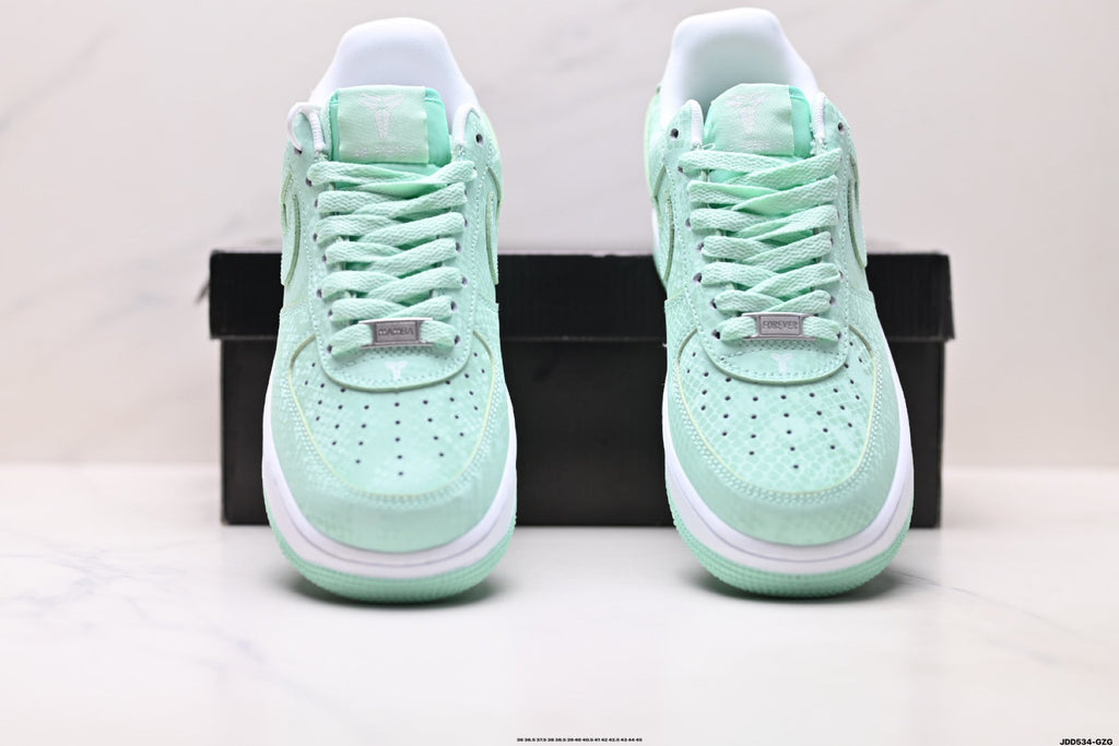 Nike Air Force 1 Low Mint Green | Snake Embossed Leather Sneakers